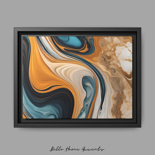 Canvas Abstract 11, Framed (Multi-color)